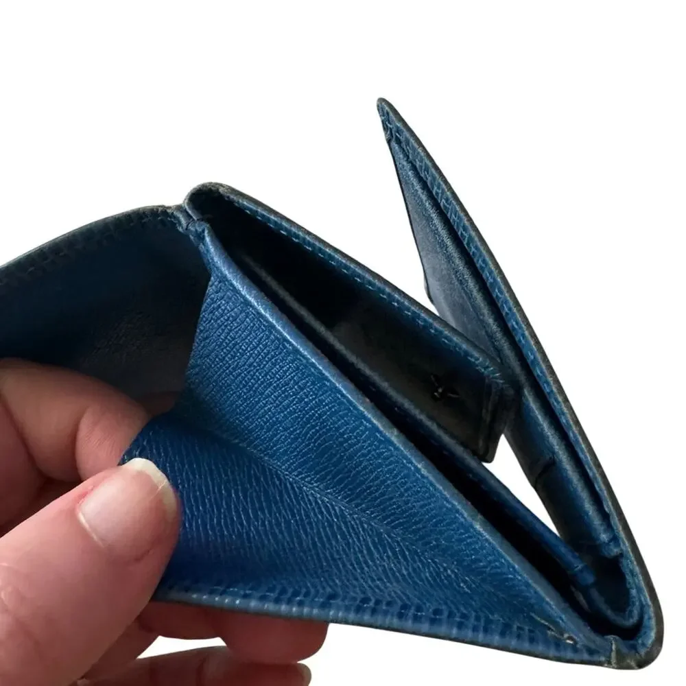 Louis Vuitton Blue Epi Leather Elise Compact Wallet